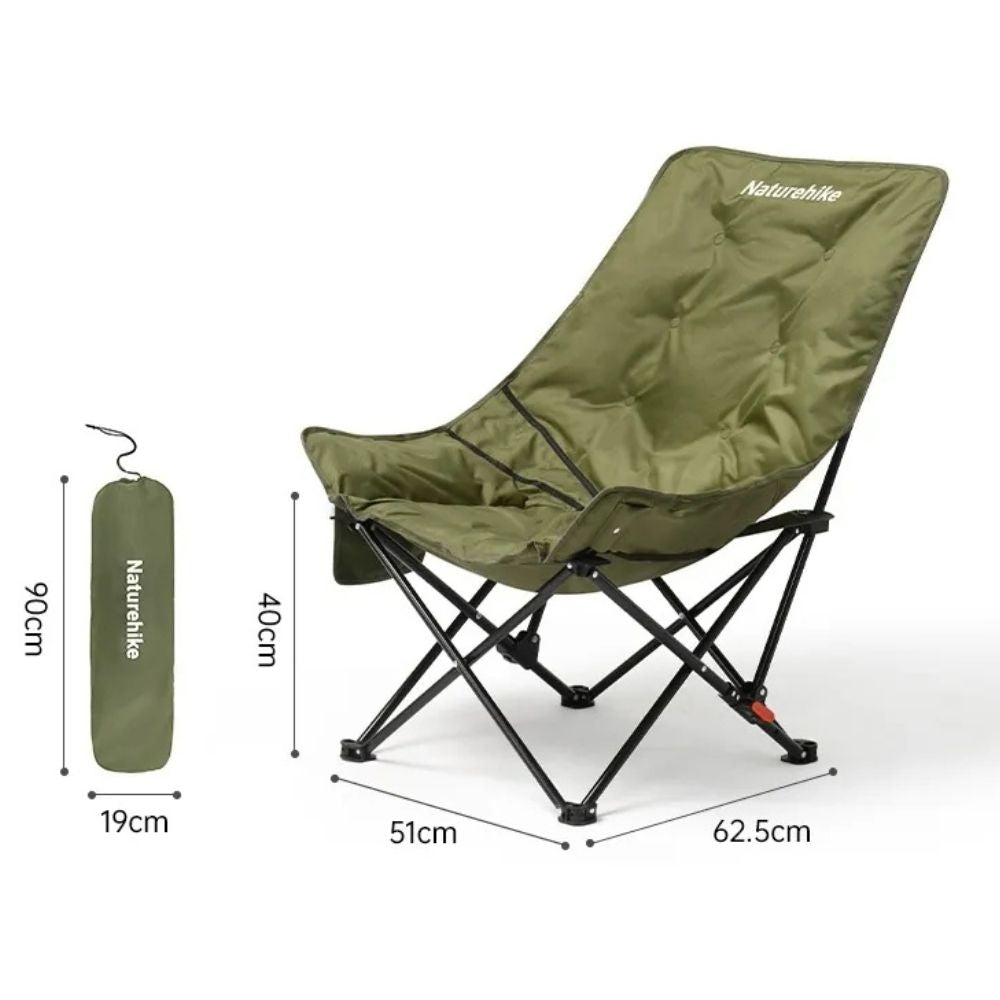 Chaise lunaire à dossier haut